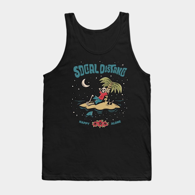 Social distance Tank Top by Galleta gráfico